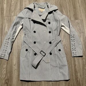 Michael Kors Pinstripe Trench Coat